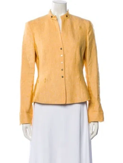 Pre-owned Akris Punto Linen Evening Jacket In Yellow