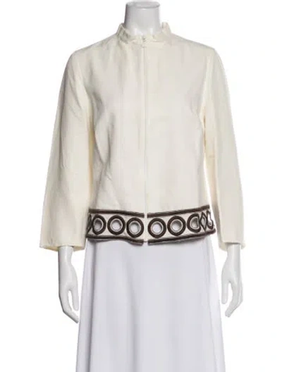 Pre-owned Akris Punto Linen Jacket In Neutral