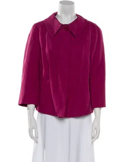 Pre-owned Akris Punto Linen Jacket In Pink