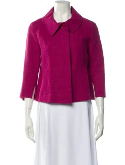 Pre-owned Akris Punto Linen Jacket In Pink