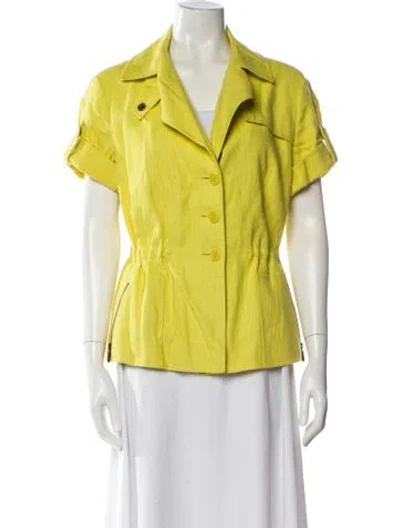 Pre-owned Akris Punto Linen Jacket In Yellow