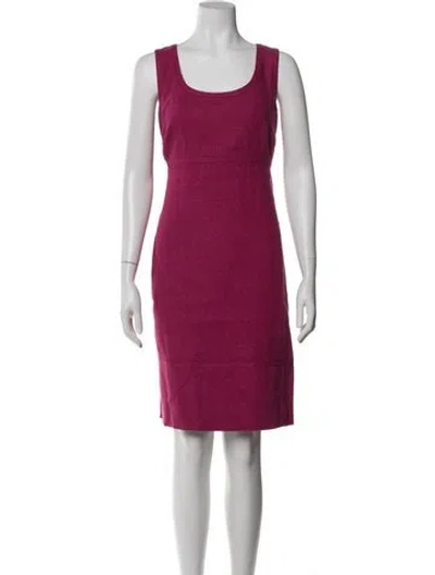 Pre-owned Akris Punto Linen Knee-length Dress In Purple