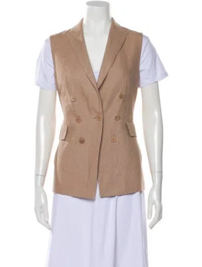 Pre-owned Akris Punto Linen Vest In Neutral