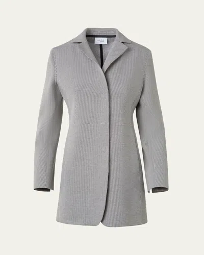 Akris Punto Long Bonding Jacket In Black-cream