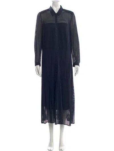 Pre-owned Akris Punto Long Dress In Blue