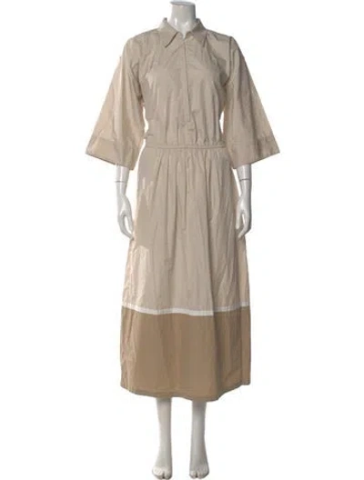 Pre-owned Akris Punto Long Dress In Neutral