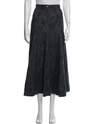 Pre-owned Akris Punto Long Skirt In Blue