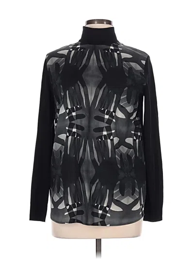 Pre-owned Akris Punto Long Sleeve Blouse In Black