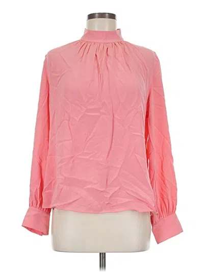 Pre-owned Akris Punto Long Sleeve Blouse In Pink