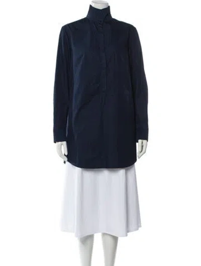 Pre-owned Akris Punto Long Sleeve Tunic In Blue