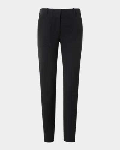 Akris Punto Low-rise Cotton Gabardine Slim-leg Ankle Pants