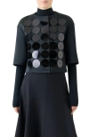 Akris Punto Macro Sequin Techno Taffeta Jacket In Black