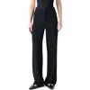 Akris Punto Marla Wide Straight Leg Dress Pant In Black