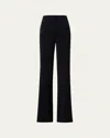 Akris Punto Marla Lasercut Crepe Bootcut Pants In Black