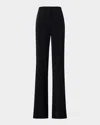 Akris Punto Marla Wide Straight Leg Dress Pant In Black In Black