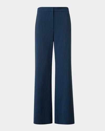 AKRIS PUNTO MARLON STRIPED COOL WOOL CREPE PANTS