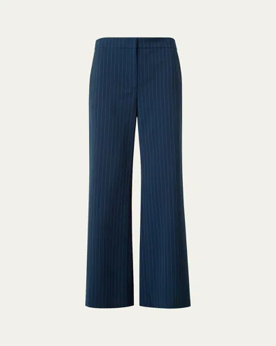 AKRIS PUNTO MARLON STRIPED COOL WOOL CREPE PANTS