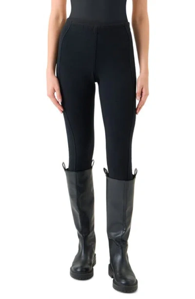 Akris Punto Maro Wool Blend Leggings In Black