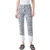 Akris Punto Scribble Daisy Print Skinny-leg Ankle Jeans In Black