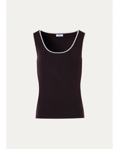 Akris Punto Merino Wool Knit Tank Top In Espresso