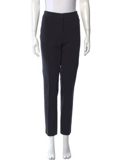 Pre-owned Akris Punto Merino Wool Straight Leg Pants In Black