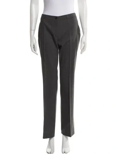 Pre-owned Akris Punto Merino Wool Wide Leg Pants In Gray