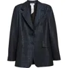Akris Punto Metallic Night Sky Boyfriend Blazer In Metallic Night Sky