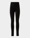 Akris Punto Meva Stretch Velvet Leggings In Black