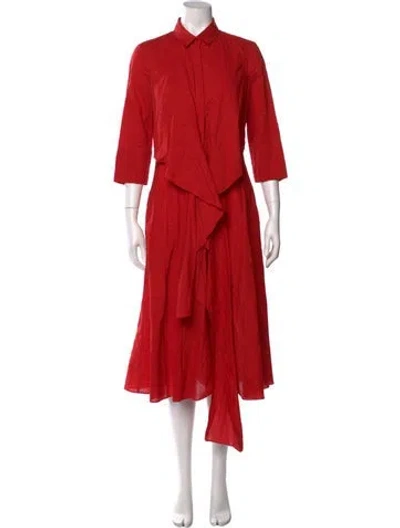 Pre-owned Akris Punto Midi Length Dress In Red