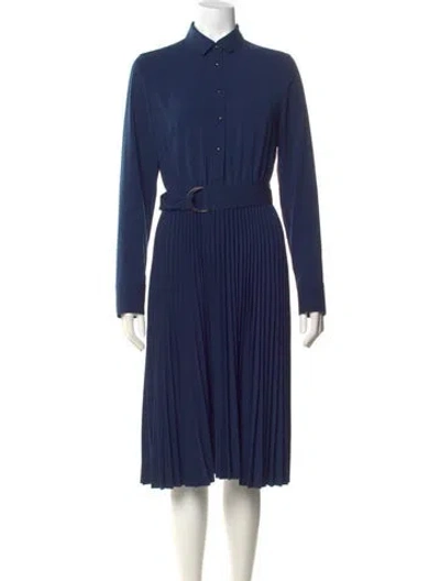 Pre-owned Akris Punto Midi Length Dress W/ Tags In Blue
