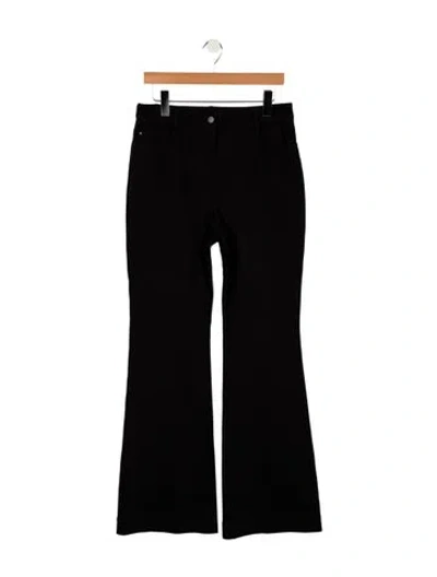 Pre-owned Akris Punto Mid-rise Flared Jeans In Black