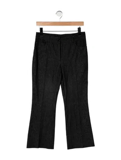 Pre-owned Akris Punto Mid-rise Flared Jeans In Black