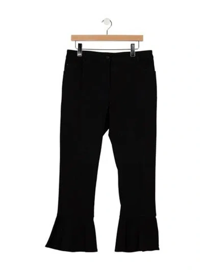 Pre-owned Akris Punto Mid-rise Flared Jeans In Black