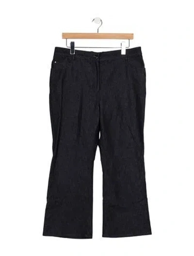 Pre-owned Akris Punto Mid-rise Flared Jeans In Black