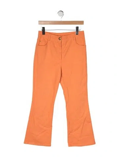 Pre-owned Akris Punto Mid-rise Flared Jeans In Orange