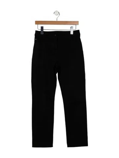 Pre-owned Akris Punto Mid-rise Straight Leg Jeans In Black