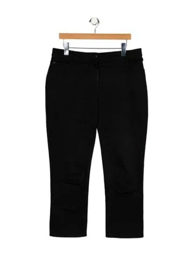Pre-owned Akris Punto Mid-rise Straight Leg Jeans In Black