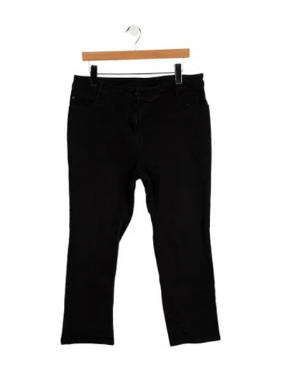Pre-owned Akris Punto Mid-rise Straight Leg Jeans In Black