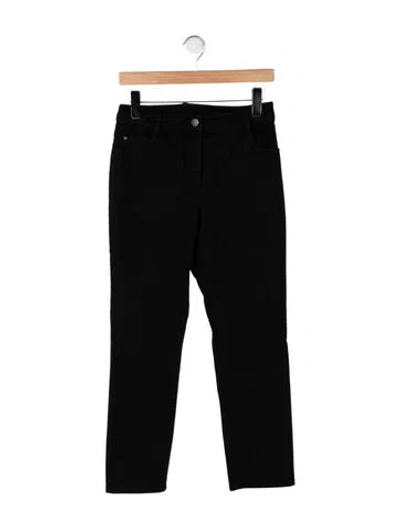 Pre-owned Akris Punto Mid-rise Straight Leg Jeans In Black