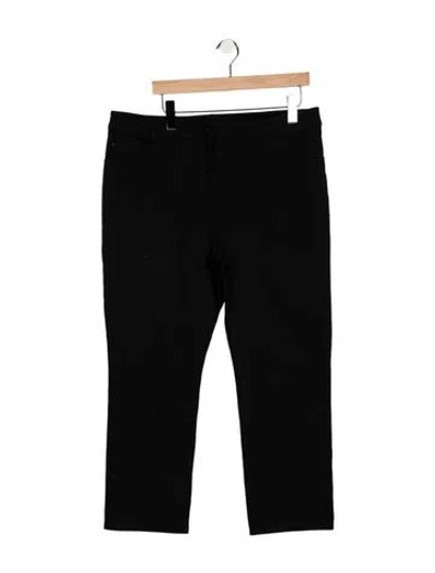 Pre-owned Akris Punto Mid-rise Straight Leg Jeans In Black