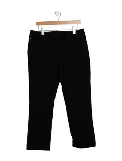 Pre-owned Akris Punto Mid-rise Straight Leg Jeans In Black