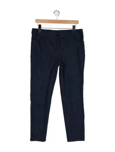 Pre-owned Akris Punto Mid-rise Straight Leg Jeans In Blue