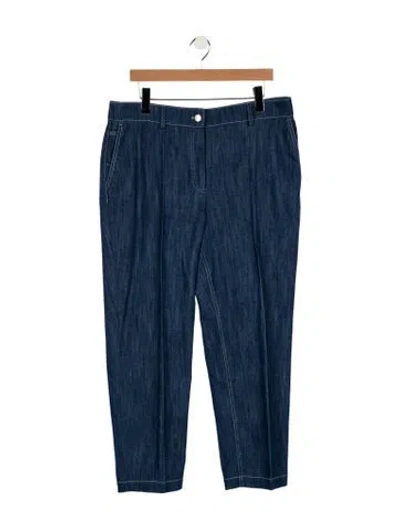 Pre-owned Akris Punto Mid-rise Straight Leg Jeans In Blue