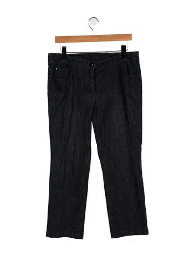 Pre-owned Akris Punto Mid-rise Straight Leg Jeans In Blue