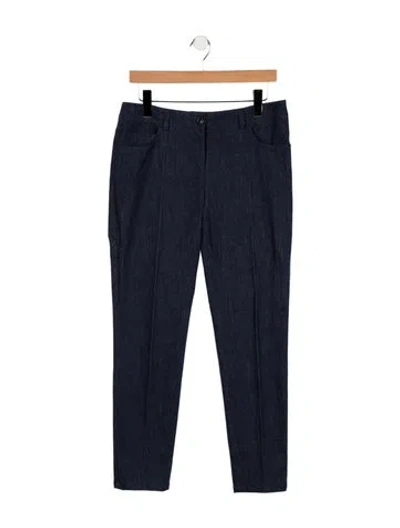 Pre-owned Akris Punto Mid-rise Straight Leg Jeans In Blue
