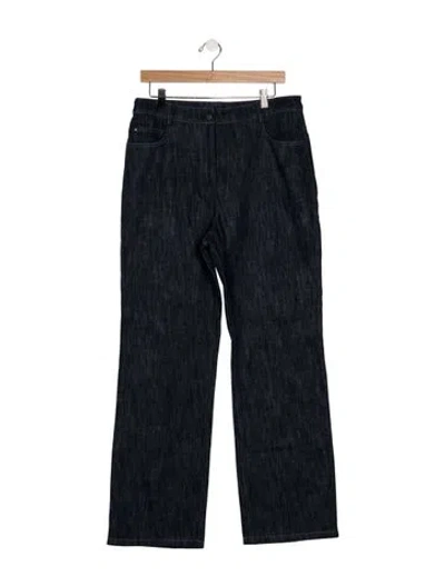 Pre-owned Akris Punto Mid-rise Straight Leg Jeans In Blue
