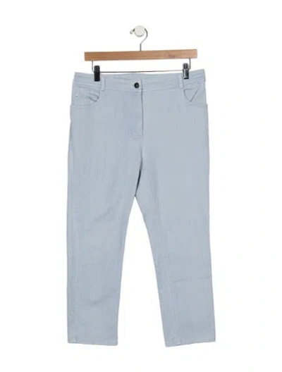 Pre-owned Akris Punto Mid-rise Straight Leg Jeans In Blue
