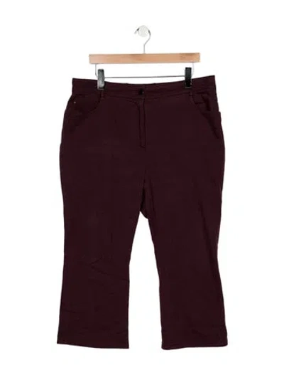 Pre-owned Akris Punto Mid-rise Straight Leg Jeans In Burgundy