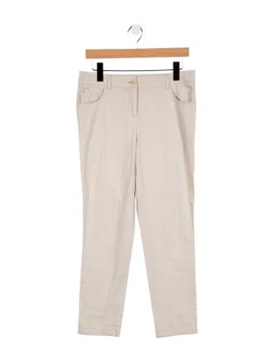 Pre-owned Akris Punto Mid-rise Straight Leg Jeans In Neutral