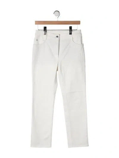Pre-owned Akris Punto Mid-rise Straight Leg Jeans In Neutrals